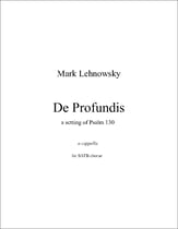 De Profundis SATB choral sheet music cover